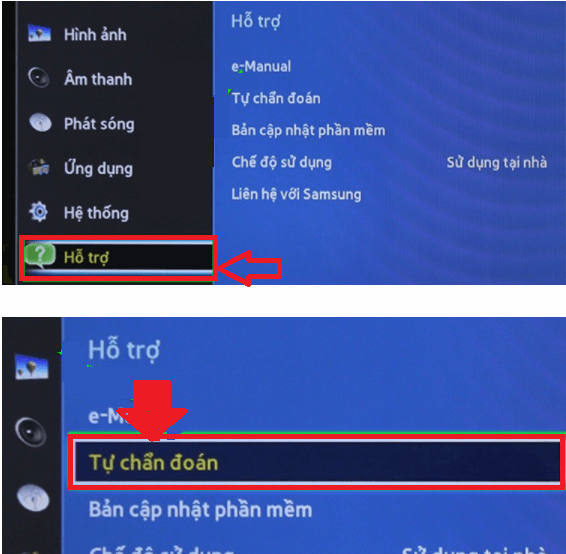Khôi phục lại cài đặt mạng trên tivi Samsung