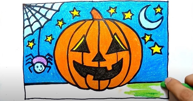 Hướng dẫn Cách vẽ tranh halloween đơn giản cho người mới bắt đầu