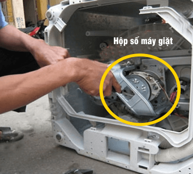 Hộp số máy giặt bị hỏng