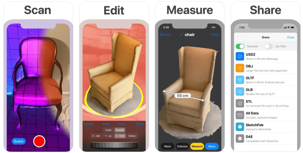 Quét đối tượng với ứng dụng 3D Scaner App