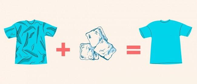 Cách ủi áo sơ mi không cần bàn ủi với máy giặt và đá lạnh