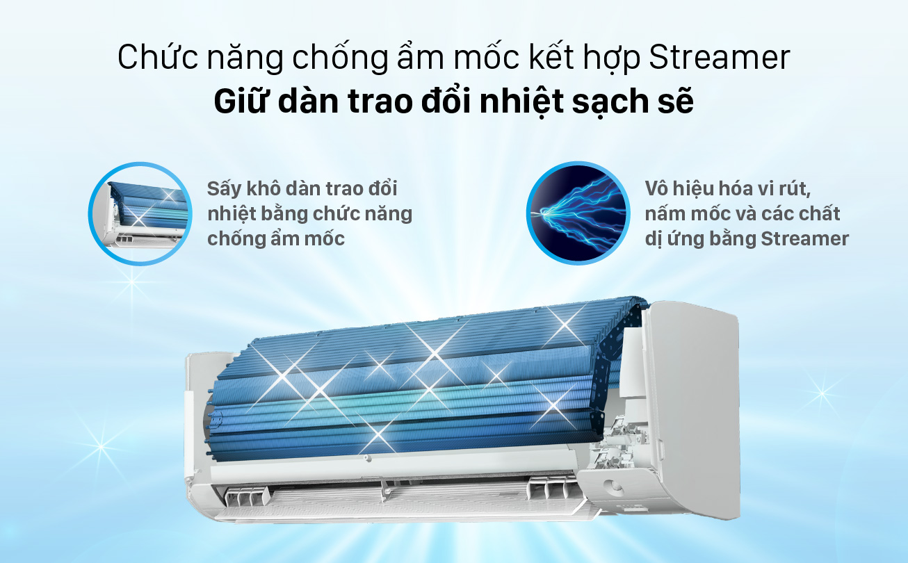 Điều hòa, máy lọc không khí Daikin Streamer có tác dụng gì?