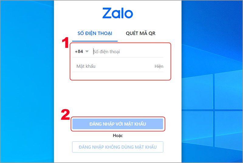Mở ứng dụng Zalo trên máy tính