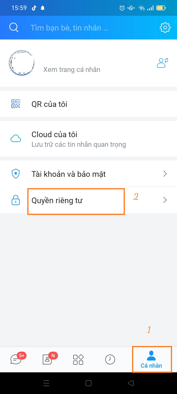 Cách tắt trạng thái online trên Zalo