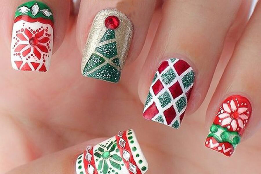 Top 20 những mẫu nail Noel phong cách sáng tạo  Học Nghề Nail