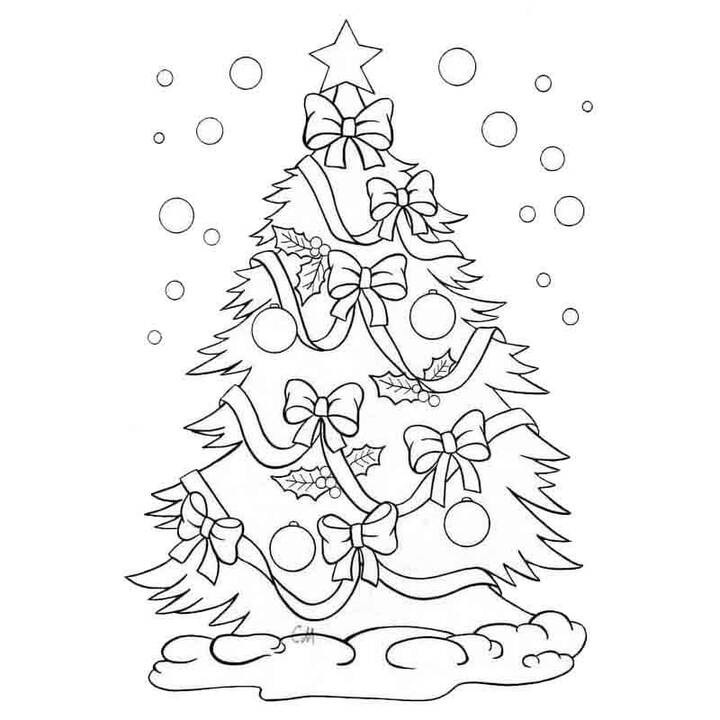 Tranh tô màu Giáng sinh 2022 cho bé Bộ sưu tập tranh tô màu Noel 2022
