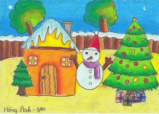 Cách vẽ tranh Noel Giáng Sinh đơn giản, đẹp nhất 