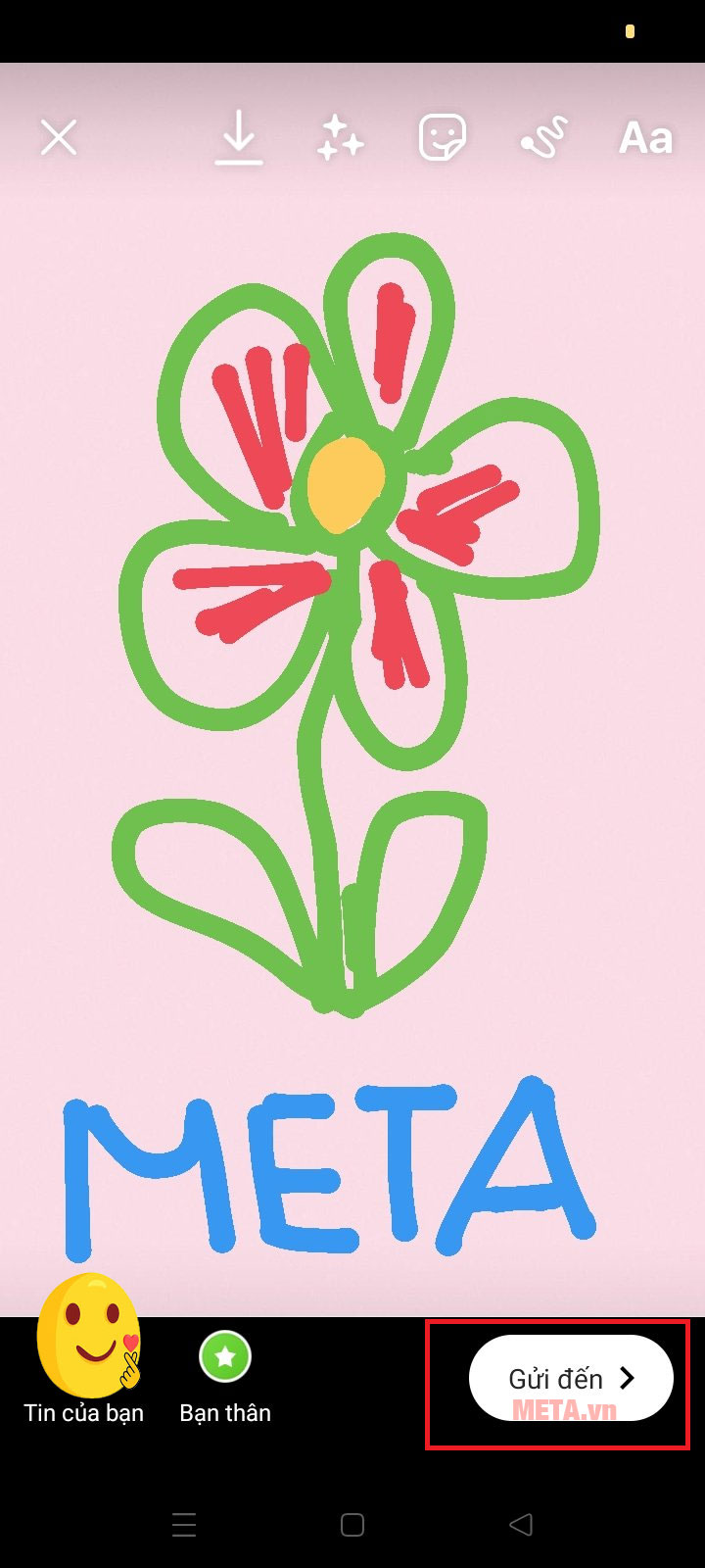 Cách vẽ hoa trên Messenger để tặng bạn bè thầy cô cực dễ