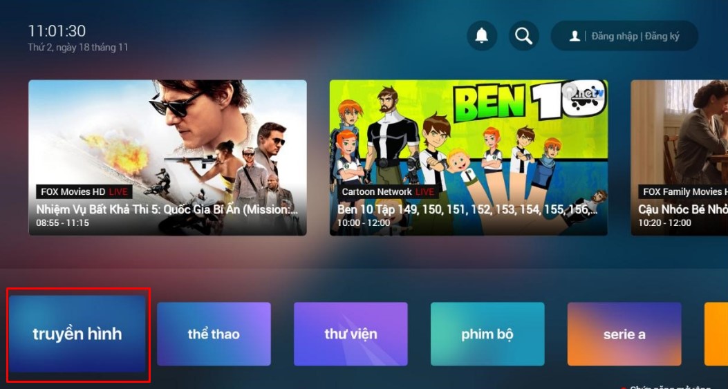 Cách xem truyền hình bằng FPT Play trên TV LG