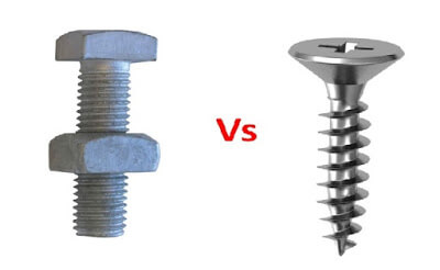 Phân biệt ốc vít với bu lông