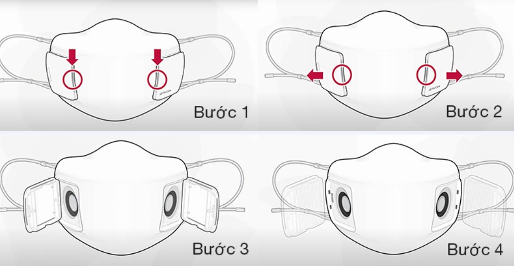 Cách lắp khẩu trang lọc khí Puricare