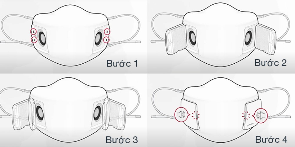 Cách lắp khẩu trang lọc khí Puricare