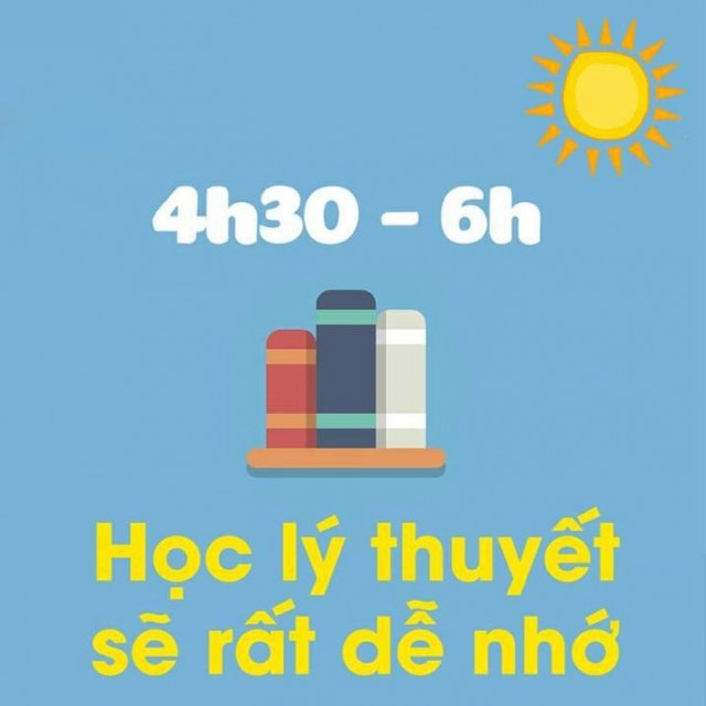 Các khung giờ vàng để học tốt nhớ lâu