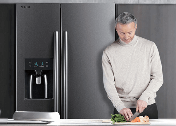Tủ lạnh của hãng Panasonic và Toshiba đều sở hữu thiết kế rất hiện đại