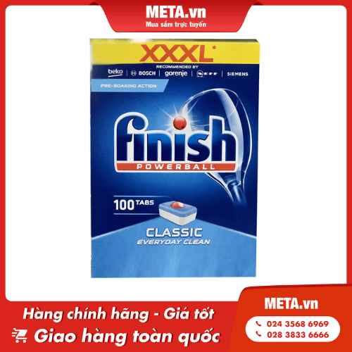 Viên rửa bát Finish Classic 100 viên/hộp