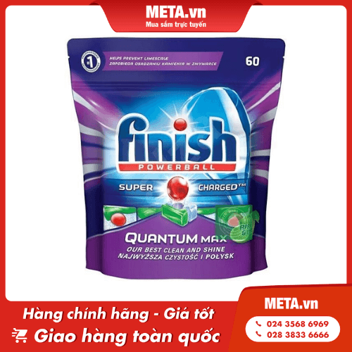 Viên rửa bát Finish Quantum Max (14 tính năng)