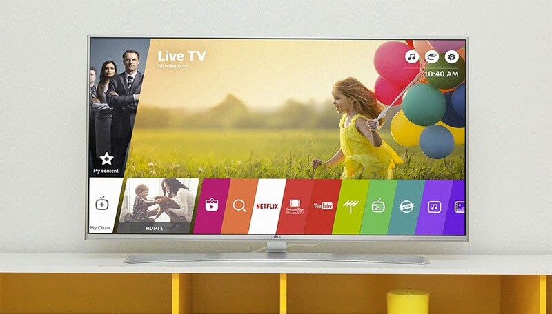 Giao diện màn hình chính của WebOS