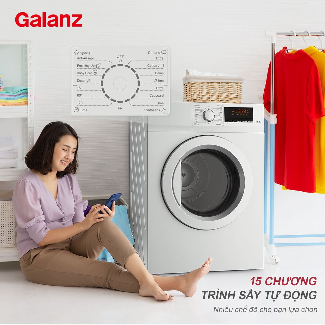 15 chương trình sấy tiện dụng