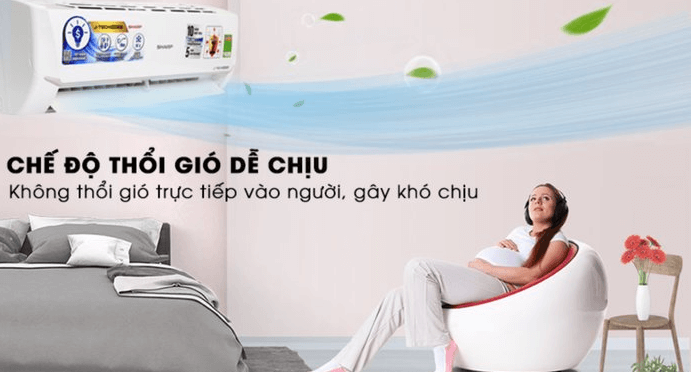 Chế độ Gentle Cool Air trên điều hòa Sharp