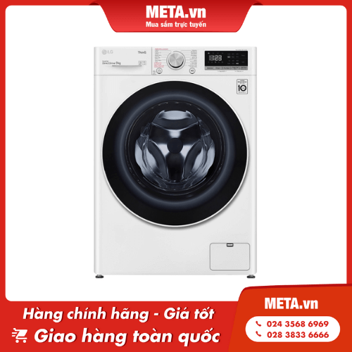 Máy giặt lồng ngang thông minh AI LG Inverter 9kg FV1409S4W