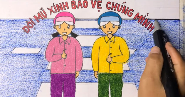Top cách vẽ tranh đội mũ bảo hiểm đẹp  Trường THPT Diễn Châu 2  Nghệ An