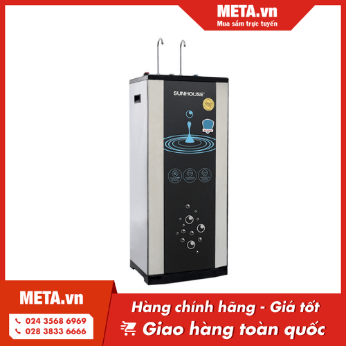Máy lọc nước R.O tích hợp nóng lạnh 10 lõi Sunhouse SHR76210CK