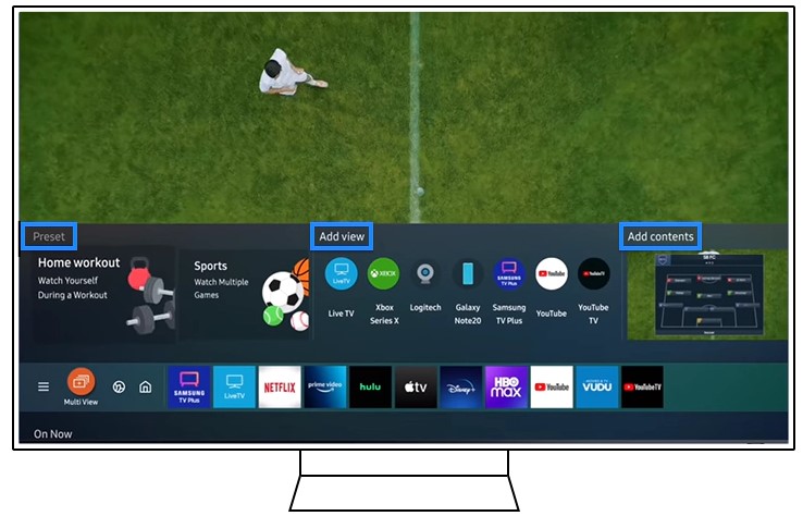 Lựa chọn cách sử dụng Multi View trên TV Samsung 2021