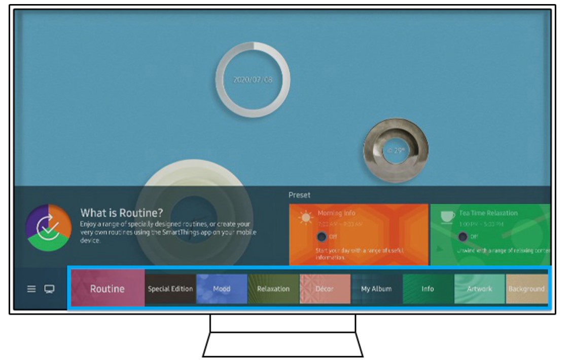 Các chế độ Ambient Mode trên tivi Samsung