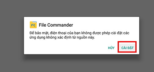 Cài đặt file APK