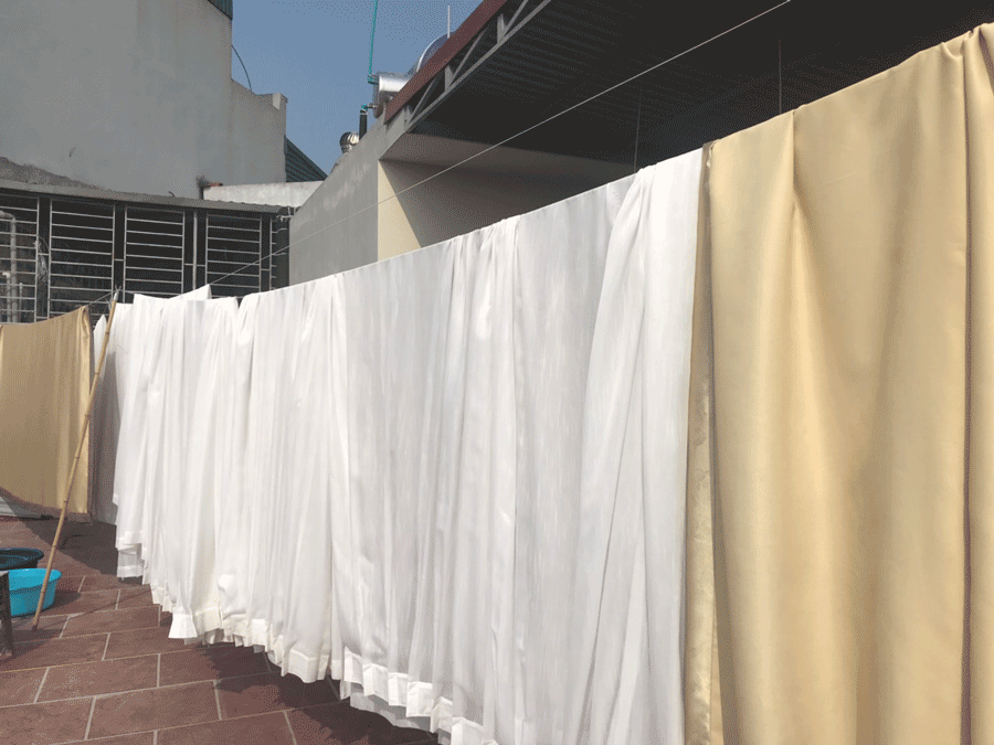 Giặt rèm bằng máy giặt tại nhà như thế nào?