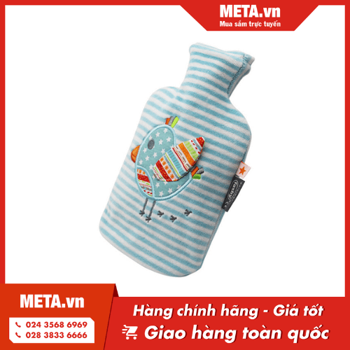 Túi chườm nóng lạnh Fashy 6530-42 bọc lông cừu màu đỏ