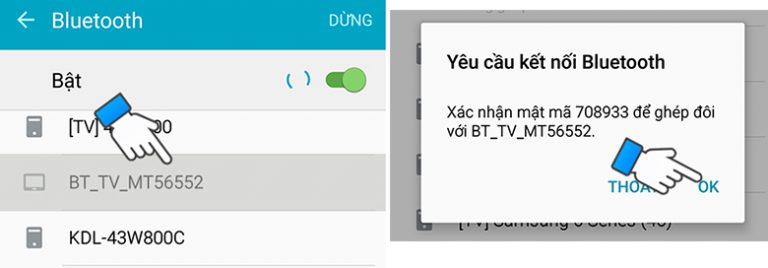 Kết nối điện thoại với tivi TCL qua Bluetooth