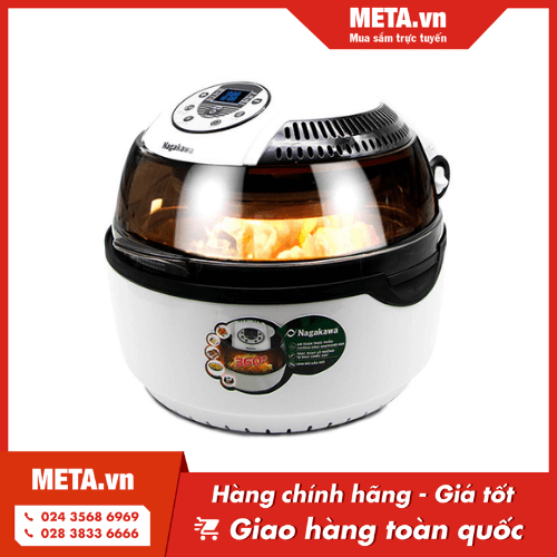 Nồi chiên không dầu xoay 360 độ Nagakawa NAG3303 (9 lít)