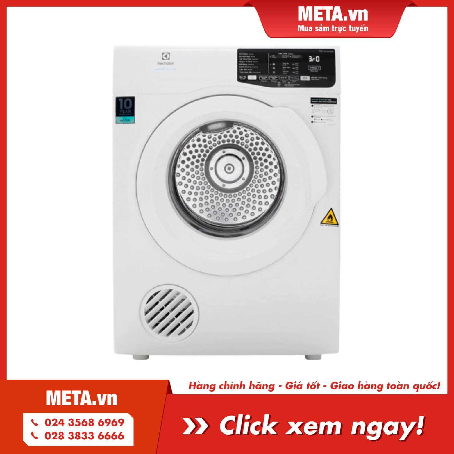 Mua ngay máy sấy quần áo Electrolux EDV705HQWA 7kg