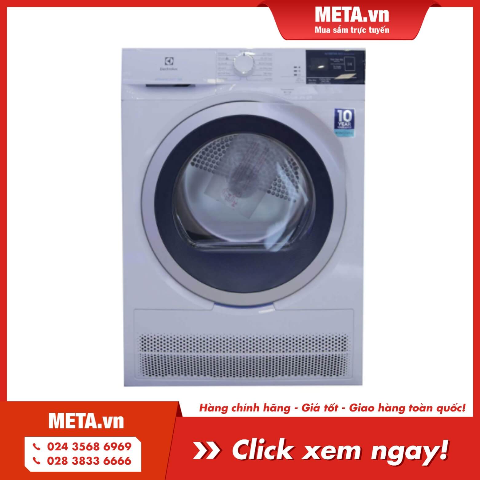 Mua ngay máy sấy ngưng tụ Electrolux 8Kg EDC804CEWA