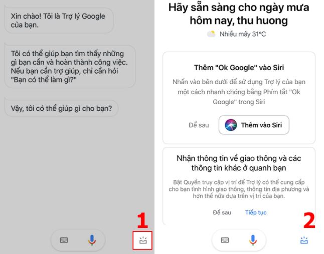 Cách nói chuyện với chị Google trên điện thoại