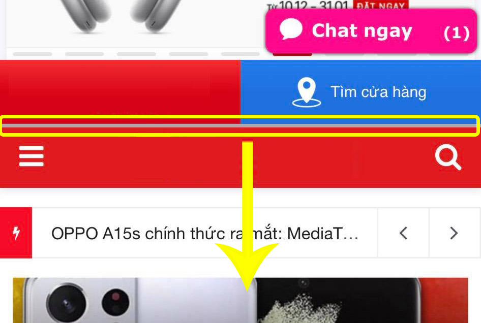 Quay lại màn hình bình thường thì hãy vuốt xuống phần màn hình bên dưới là được