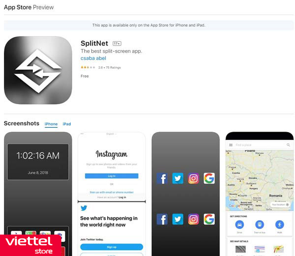 Tải và cài đặt ứng dụng SplitNET về điện thoại iPhone