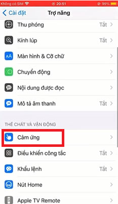 Cách bật nút Home