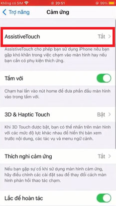 Cách bật nút Home
