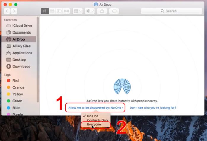 Cách bật AirDrop trên MacBook