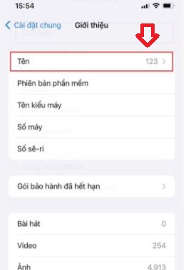 Cách đổi tên AirDrop trên iPhone, iPad
