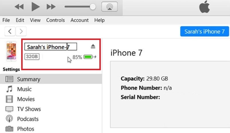 Cách đổi tên AirDrop bằng iTunes