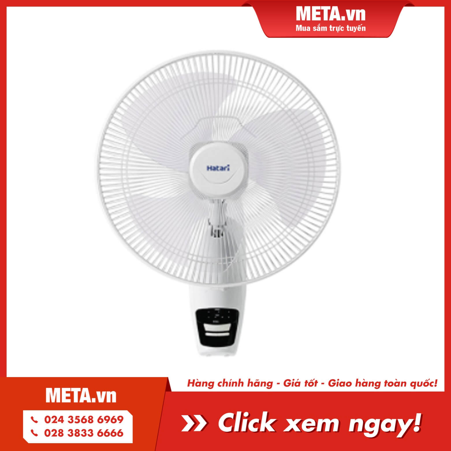 Mua ngay quạt treo tường Hatari W18R1 có điều khiển từ xa