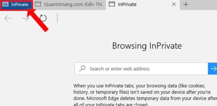 Cách mở tab ẩn danh trên Microsoft Edge