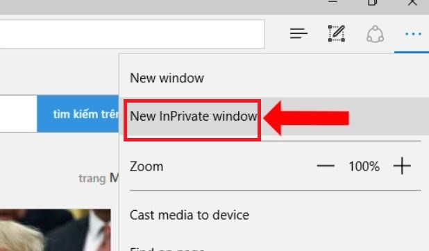 Cách mở tab ẩn danh trên Microsoft Edge