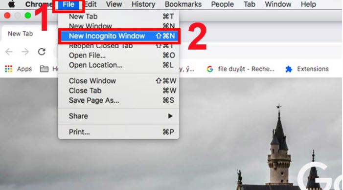 Cách mở tab ẩn danh trên Google Chrome