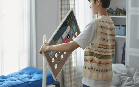 Thiết bị gồm 1 màn hình có kích thước 27 inch, có thể xoay ngang, xoay dọc tùy ý