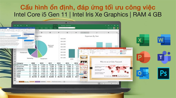 máy tính xách tay DELL Inspiron 15 3511 (P112F001DBL)