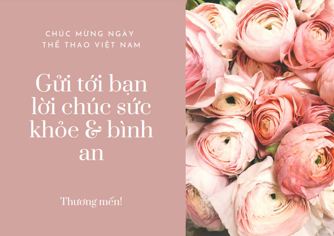 Thiệp chúc mừng Ngày Thể thao Việt Nam